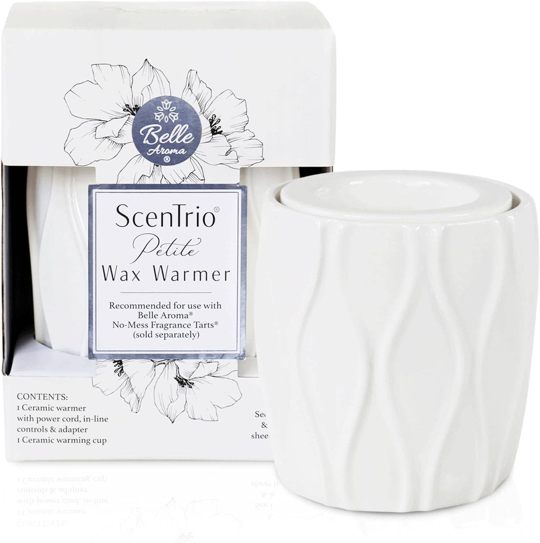 Belle Aroma® ScenTrio® Petite Wax Warmer - White Diamond
