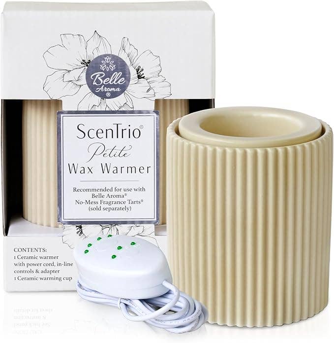 Belle Aroma® ScenTrio® Petite Wax Warmer - Taupe Fluted